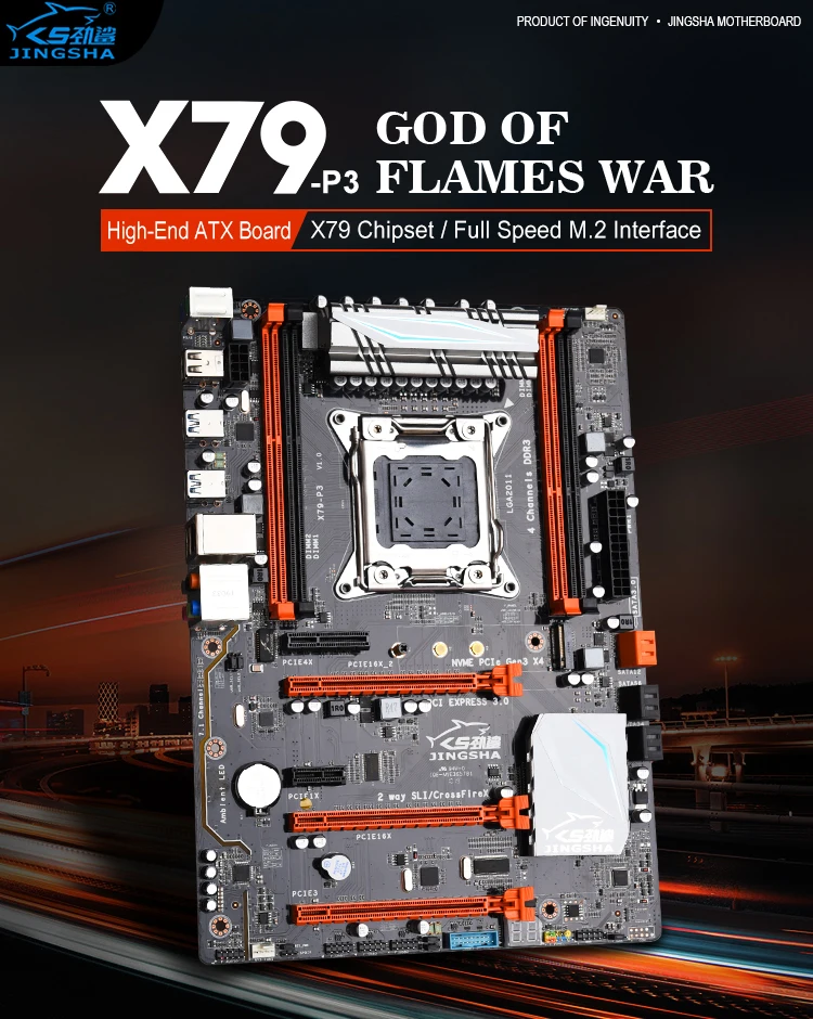 X79-P3 M.2 четырехканальный X79 материнская плата по стандарту ATX LGA 2011 XEON игровая материнская плата с поддержкой E5 2680V2 материнская плата 128 ГБ DDR3 REG ECC
