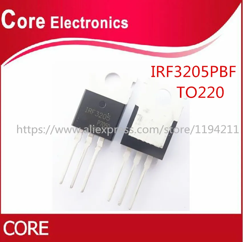 100 шт. IRF3205PBF TO220 IRF3205 TO 220 HEXFET Power MOSFET IC|ic power|10 pcs |