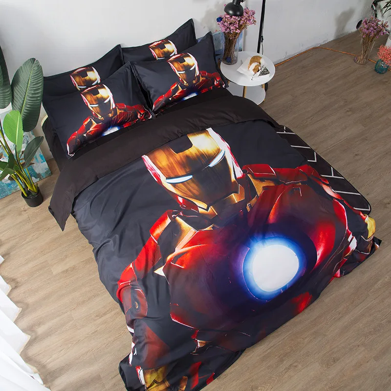 Marvel Железный человек 3D комплект постельного белья Мстители пододеяльники Тор Капитан Америка одеяла постельные наборы(без простыни