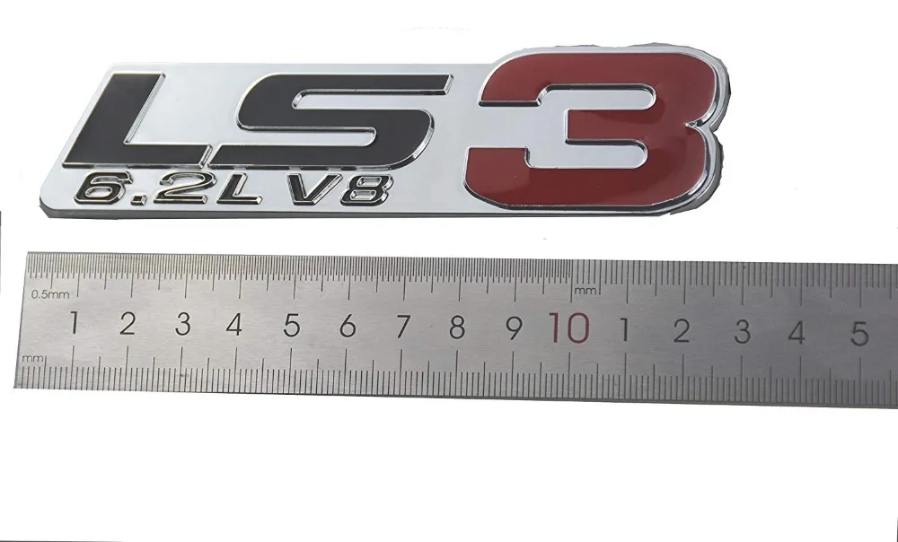LS3 6.2L V8 Двигателя Эмблемы для Gmc Chevy Chevrolet Silverado пара Chrome|Наклейки на автомобиль| |