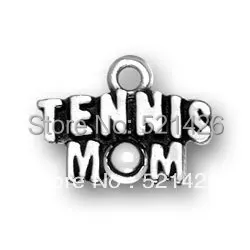 50pcs a lot wholesale sport antique silver plated tennis mom charms | Украшения и аксессуары