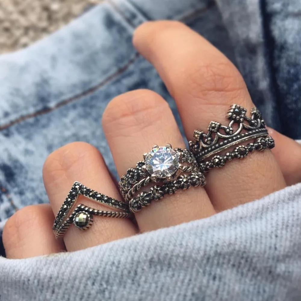 Винтажные кольца на костяшки пальцев для женщин 7 шт./компл. в стиле панк