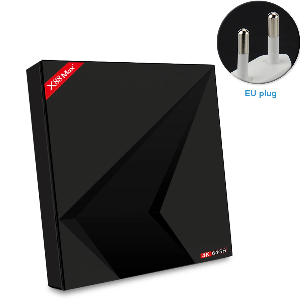 X88 MAX + RK3328 удаленного Управление WI FI Android 8 1 4 ядра ТВ коробка Smart Dual K Set