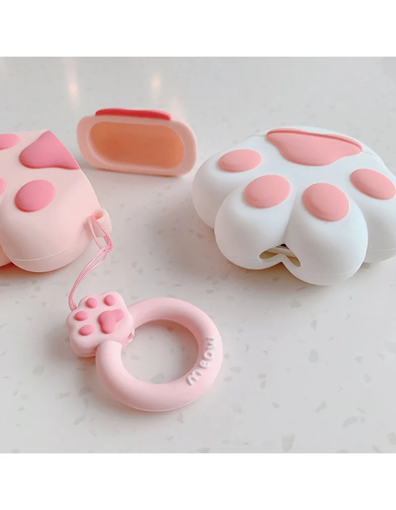 Милый чехол для наушников Airpods, чехол Bluetooth, Забавный 3D Кот, защитные колпачки на Когти для Apple Air pods 2, защитный чехол для наушников, сумка для наушников