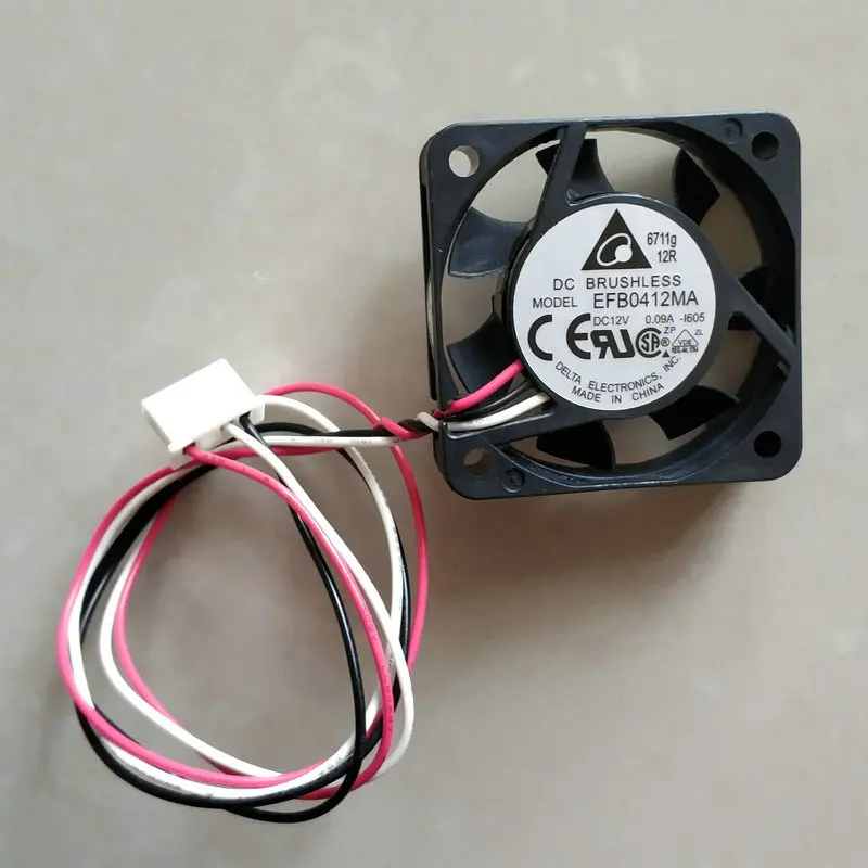Новый оригинальный охлаждающий вентилятор EFB0412MA I605(R00) DELTA 4 см 4010 12 В 0 09a|Кулеры и