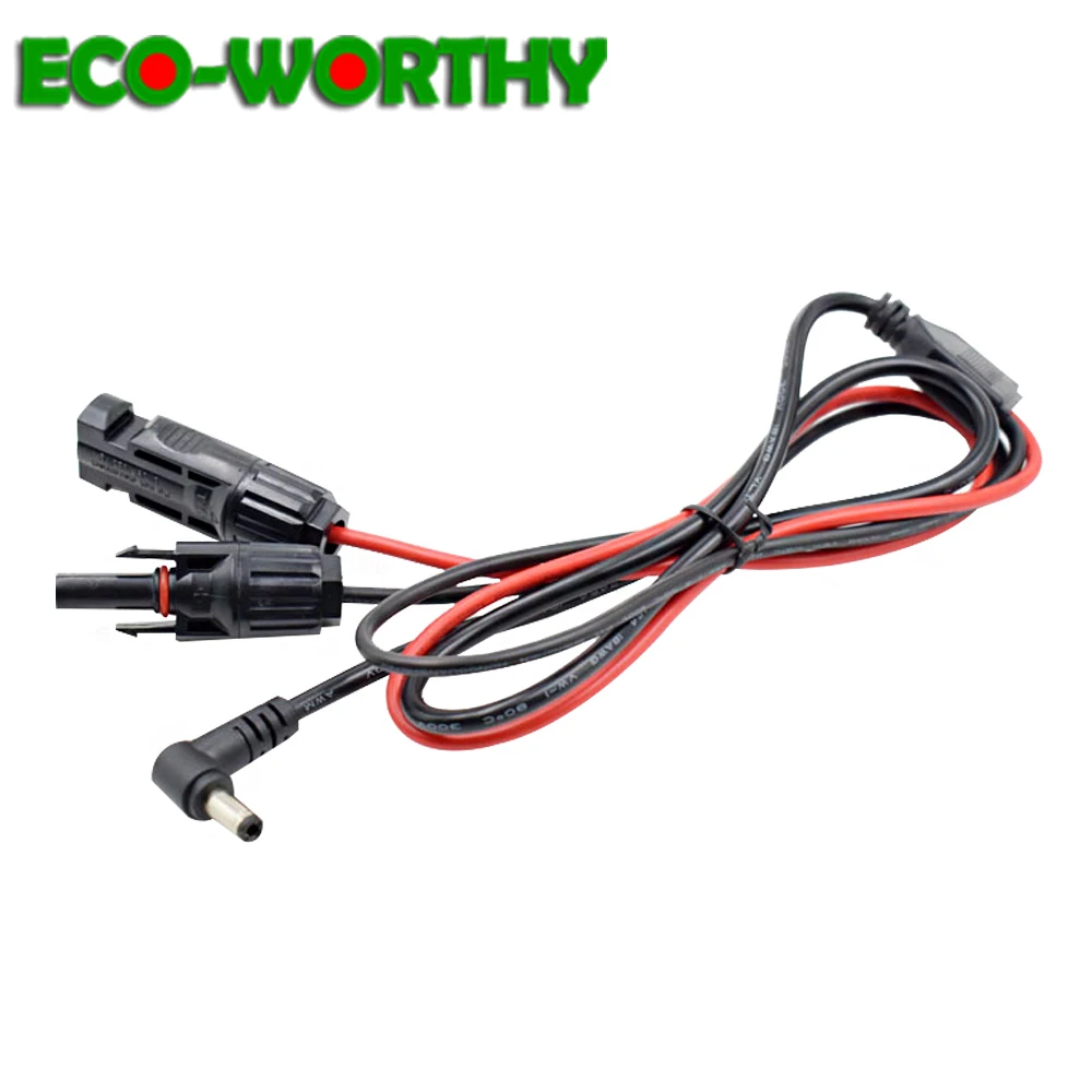 ECOworthy 1 5 м разъем панели солнечных батарей адаптер Кабели провода DC 5*2 мм 18AWG для