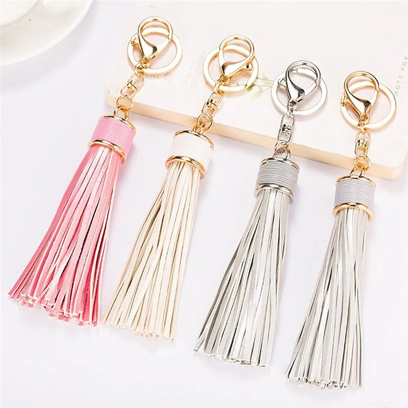 Новый женский кулон для сумки Автомобильный держатель ключей SimpleTassel бахрома