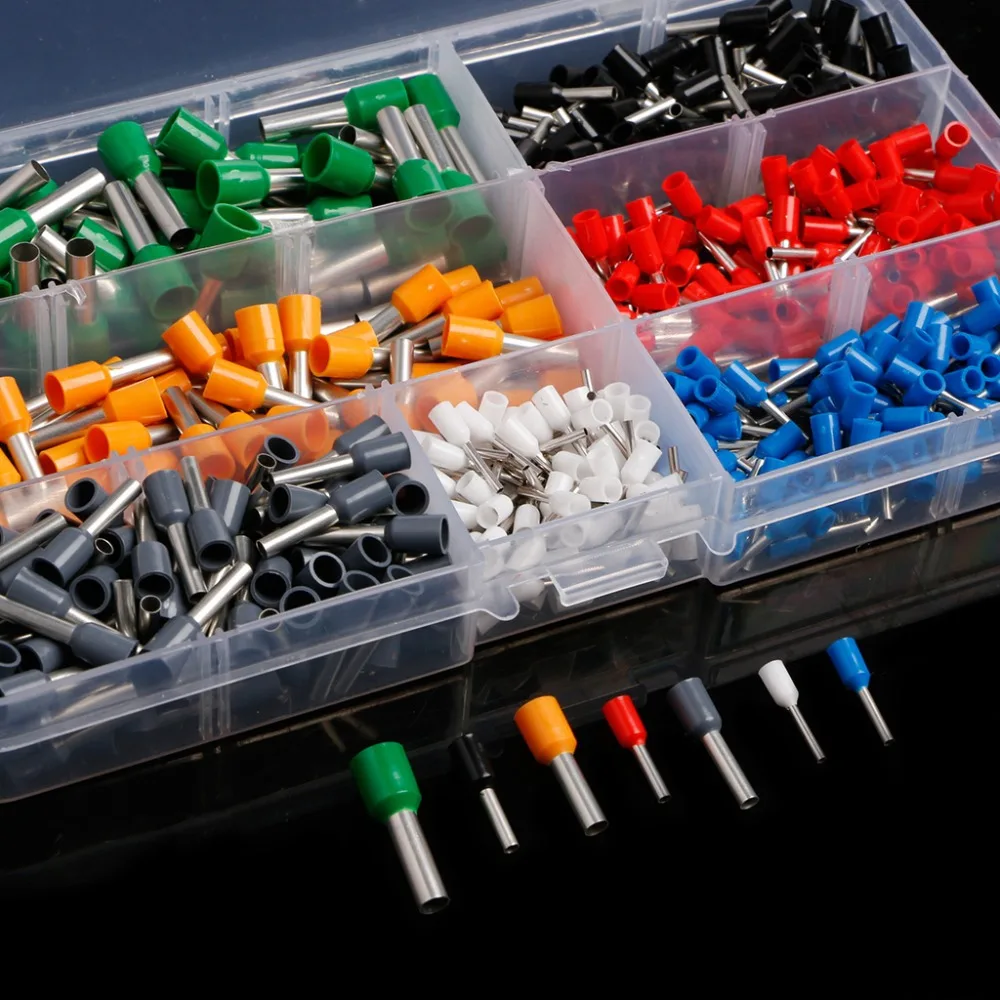 600 шт. набор изолированных наконечников для проводов|insulated cord end|end terminalbootlace cooper