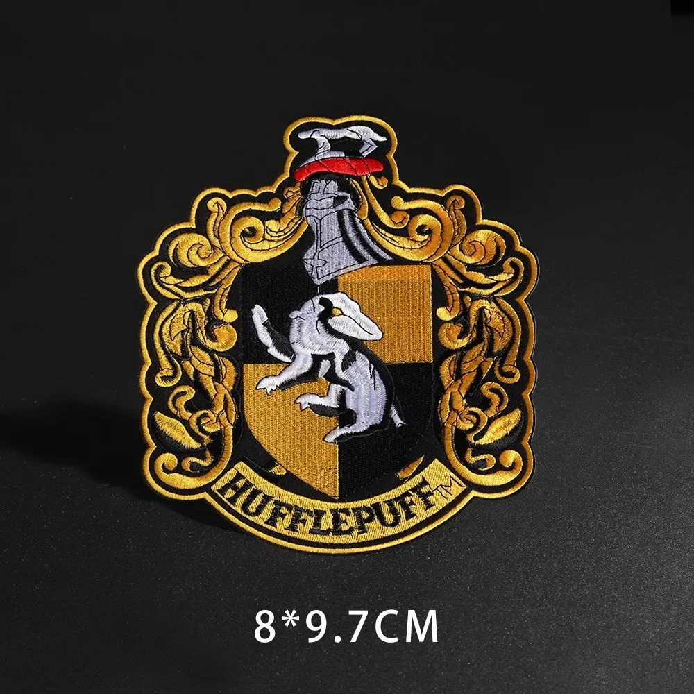 Новые магические значки-патчи для одежды, железные наклейки Ravenclaw Gryffindor Slytherin Hufflepuff Diy
