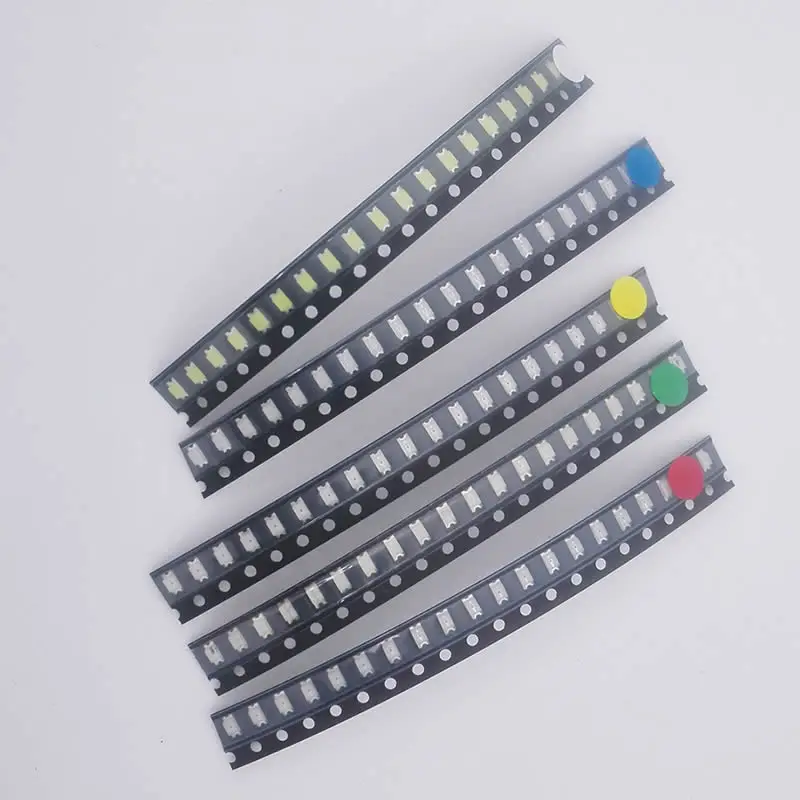 MCIGICM 100 шт 1206 SMD Светодиодная лампа упаковка красный белый зеленый синий желтый LED