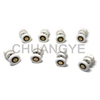 Колесо роликового бегунка двери душа, 8 шт., диаметр колеса 25 мм, отверстие для стекла 14 мм-18 мм