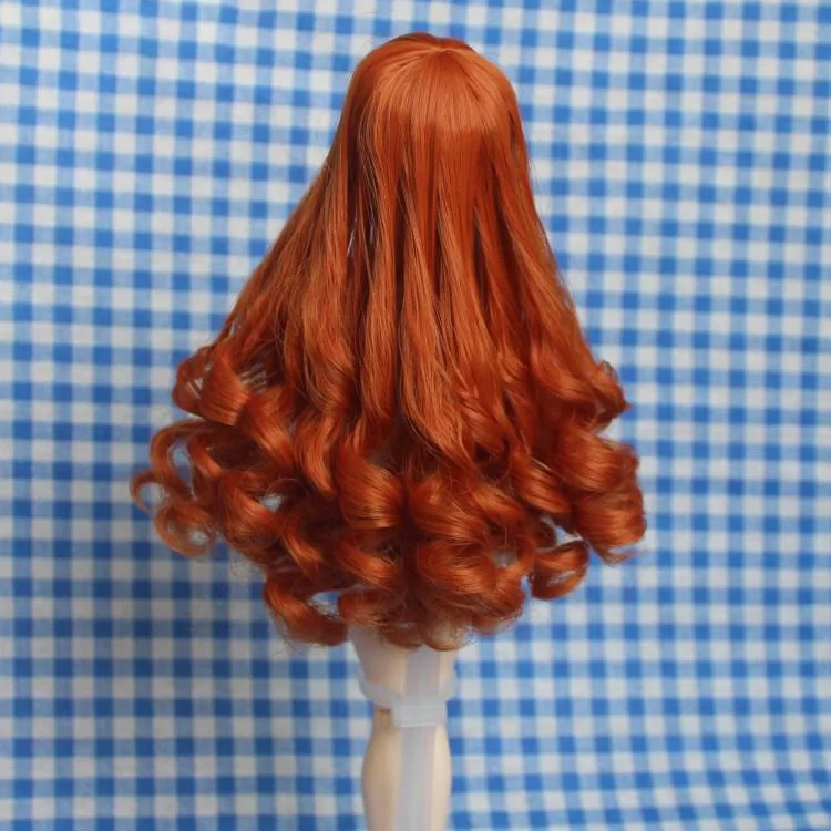 L Only hair 1/12 готовой головной убор волосы трессы для кукол кукла парик для шарнирной куклы кудри кукольный парик аксессуары - Цвет: L Only hair