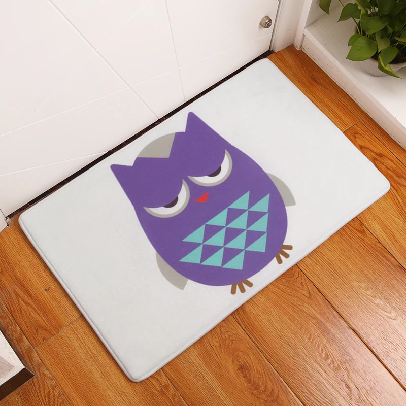 2017 новые ковры с принтом совы Нескользящие кухонные коврики для дома гостиной 40x60