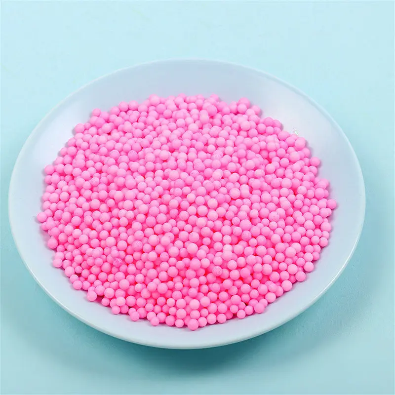 pink Вечерние DIY игрушки Аксессуары теплый цвет снег грязи частицы аксессуары крошечные пенопластовые бусины слизи мяч Поставки Подарочная коробка украшения подарок - Цвет: pink