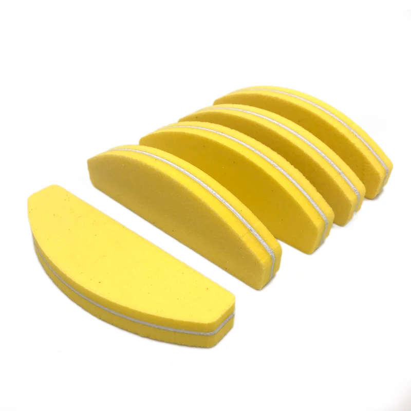 Yellow 10 шт./упак. 100/180 Грит Пилочки для ногтей моющиеся Двусторонняя пилочка для ногтей доски наждака буферный файлы салона, инструменты для маникюра, сделано в Китае - Цвет: Yellow