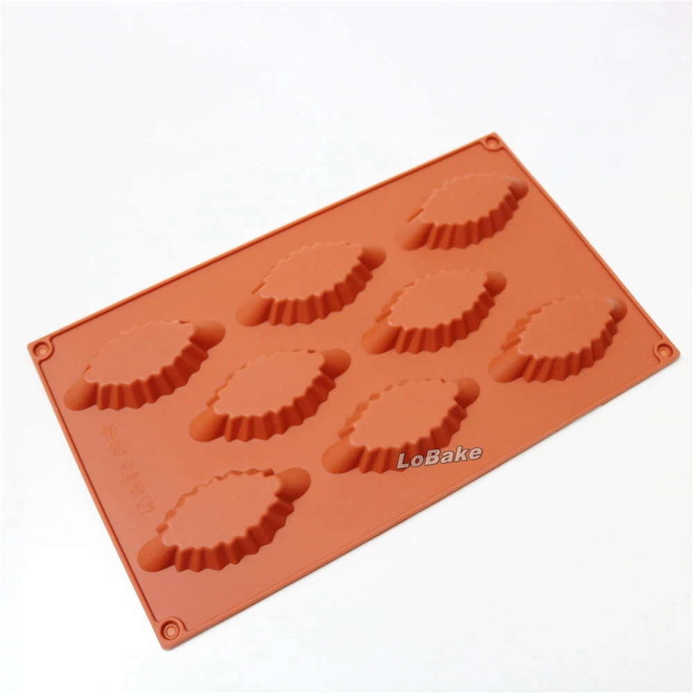 Latest 8 cavities fluted lozenge shape silicone cake mold candy cookie biscuit moldes silikon form ice cube tray DIY bakery | Дом и сад