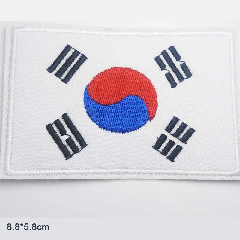 Южнокорейские нашивки с национальным флагом для одежды вышивкой девочек и