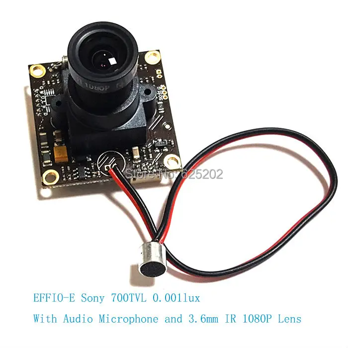 EFFIO E 1/3 Sony CCD 700TVL модуль камеры с микрофоном и объективом 3 6 мм HD|sony ccd 700tvl|ccd 700tvlsony |