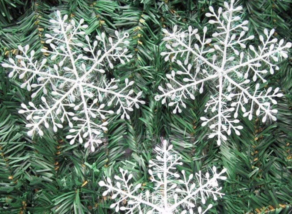 60 шт. Рождество дерево белый украшение снежинки mayitr xmas висит Украшения Декор