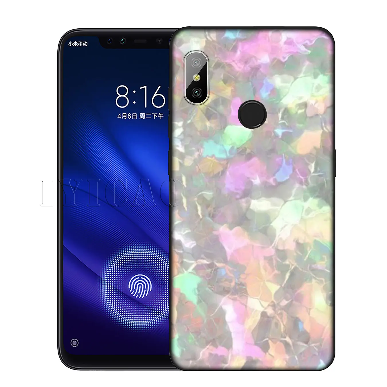 IYICAO Pastel Metallic Tumblr High Quality Silicone Soft Case for Xiaomi Redmi 6A 5A Note 7 4 4X 5 Plus 6 Pro Black TPU Cover |