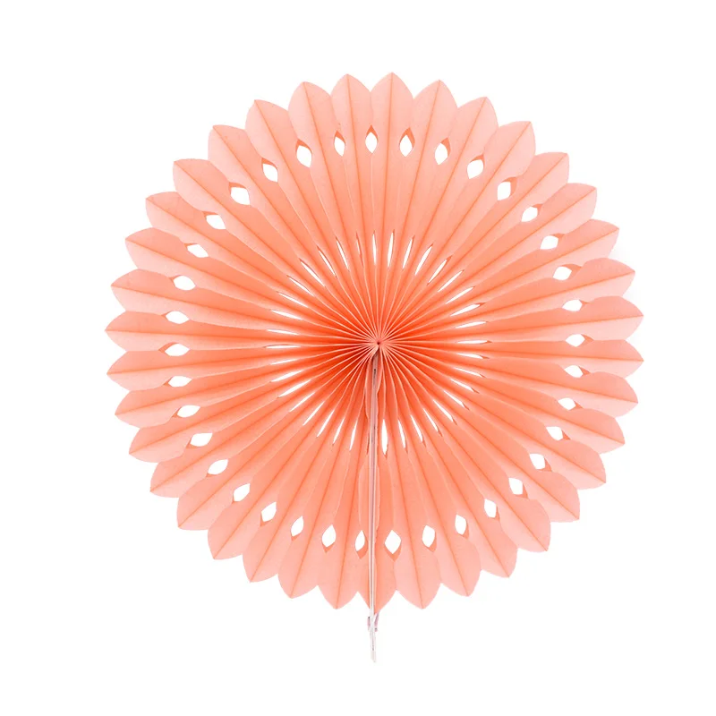 Peach 5 шт. 8 ''-12'' веера из папиросной бумаги для вечерние украшения DIY Висячие свадебные бумажные цветы для детского дня рождения - Цвет: Peach