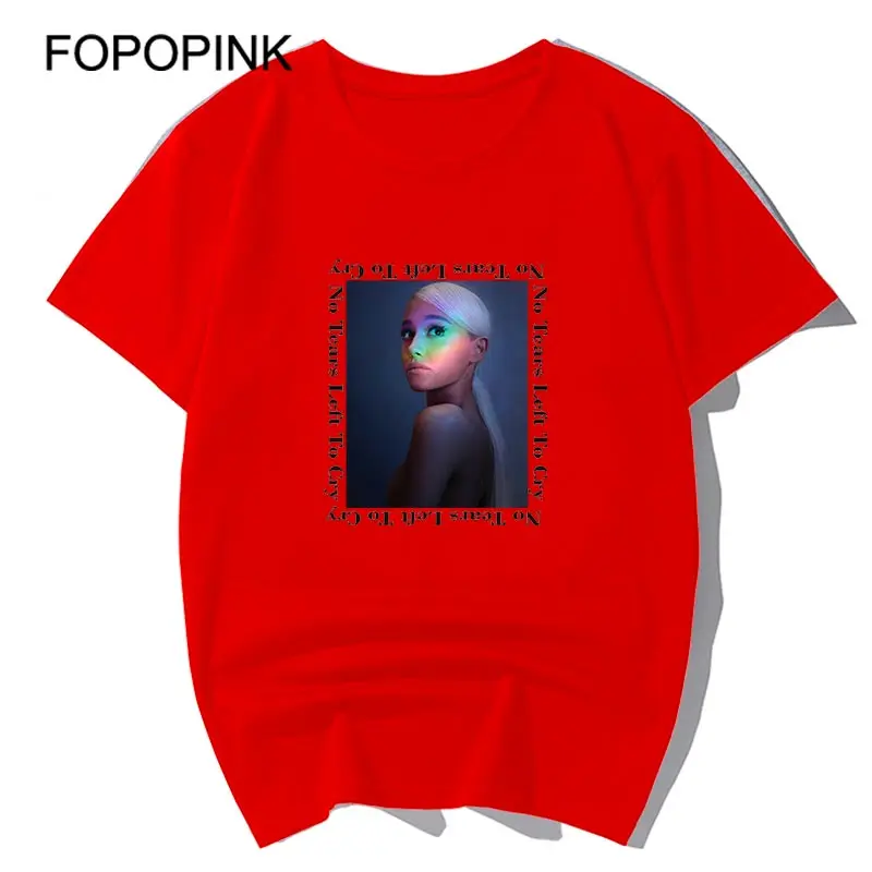 Футболка с принтом No Tears Left To Cry Мужская Уличная Повседневная летняя футболка Ariana