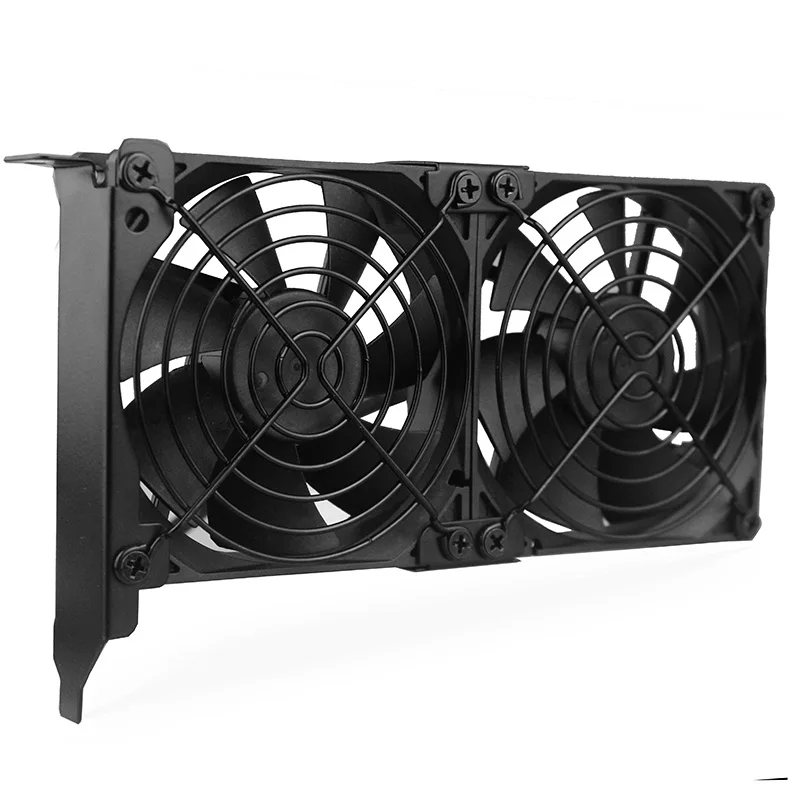 YOUNUON Universal VGA Cooler Dual 90mm Ultra Quiet Desktop Computer Chassis PCI Graphics Card Double Fan Partner 9CM