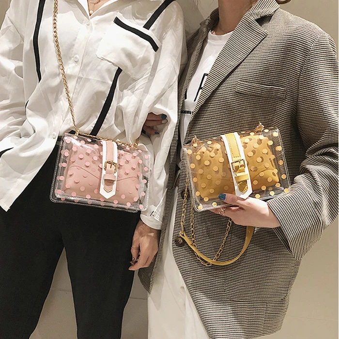 2019 модная новинка Прозрачная квадратная сумка высокого качества из ПВХ женская