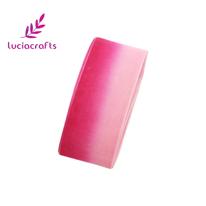 Lucia crafts 10y 25 мм ленты из органзы градиентного цвета для свадьбы домашний декор рукоделие Подарочная упаковка аксессуары ручной работы P0201