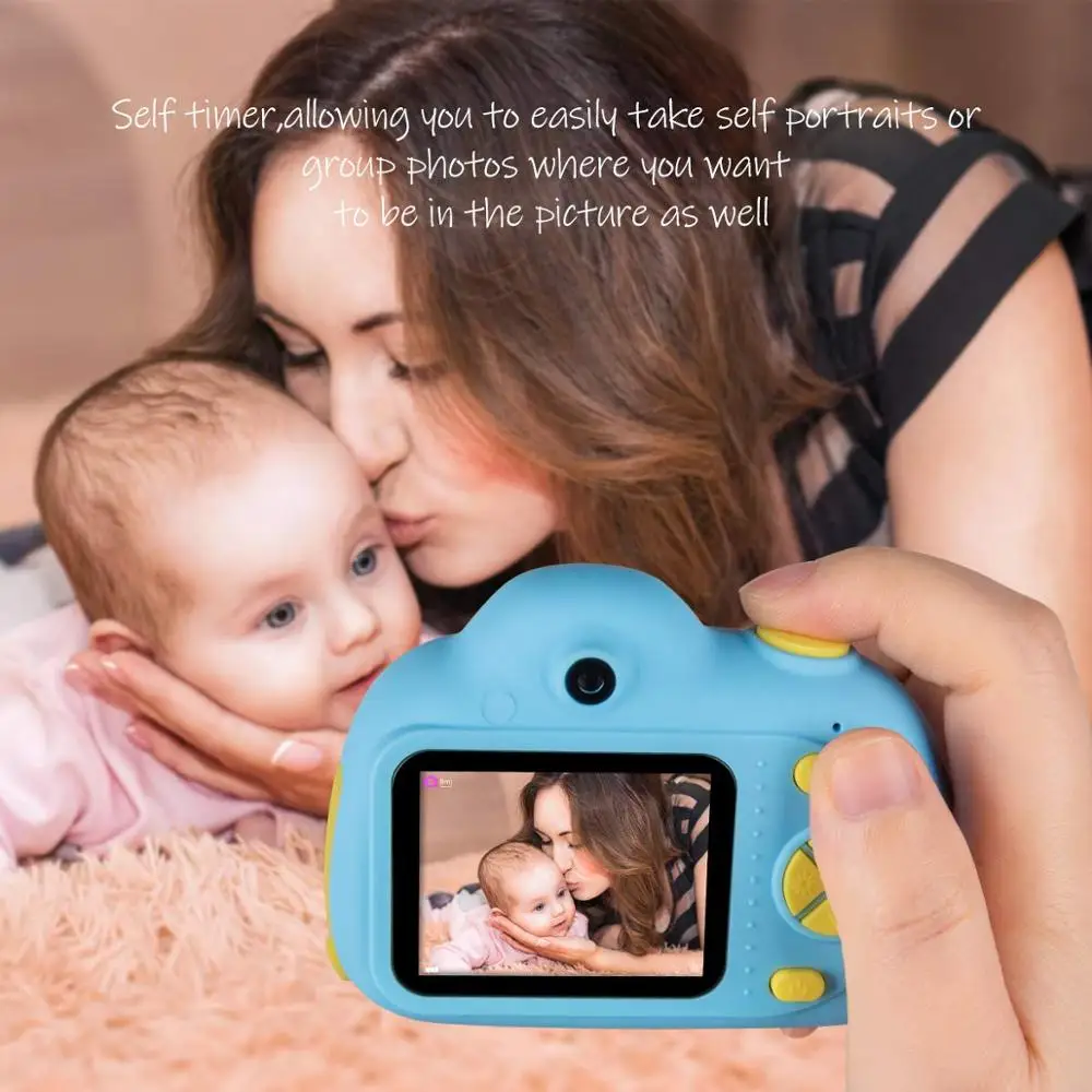 

Kids Cartoon Camera Digital SLR 8MP 2inch Smart Camera Shockproof Fixed Focus Toy Cameras For Children Christmas Gift Boy Selfie