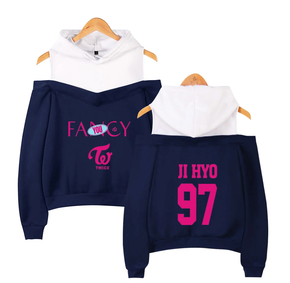 Twice Fancy розовые толстовки женские летние Harajuku с открытыми плечами модная толстовка, худи в Корейском стиле женская одежда Kawaii Kpop