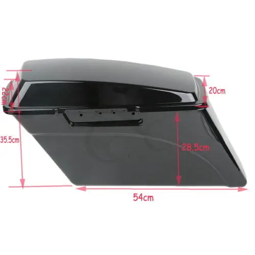 Левый Правый яркий черный ABS жесткие седельные сумки для Harley Touring моделей FLT FLH Softail