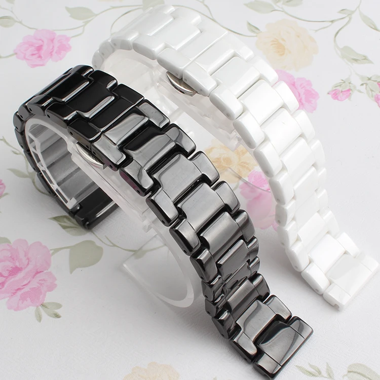 

Watchbands Ceramic strap 20 22 mm chain bracelet for xiaomi Amazfit Samsung Gear s3 S2 strap Galaxy Watch 46 42 45 mm sport belt