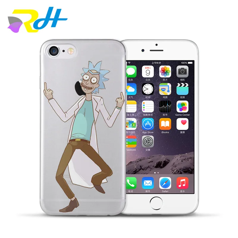 Для Fundas iPhone SE 5S 6S 7 8 Plus чехол Рик и Морти Мягкий силиконовый Новое поступление для