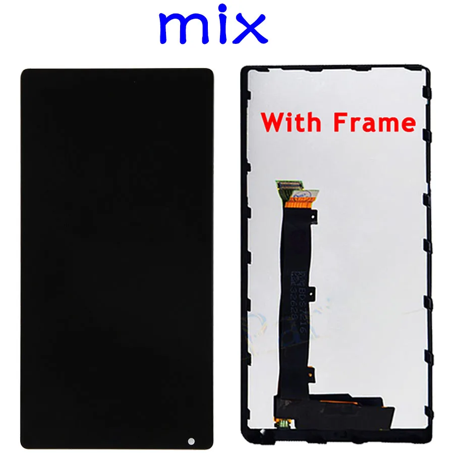 With Frame Black MIX Протестированный Xiaomi mi x ЖК-дисплей кодирующий преобразователь сенсорного экрана в сборе с рамкой для Xiaomi mi Mix 2 ЖК-запчасти - Цвет: With Frame Black MIX