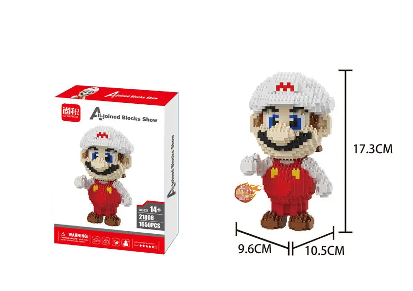21806 marie with box Игра Super Mariing Bowser черепаха Ститч животное 3D модель DIY Алмаз Мини строительные блоки кирпичи игрушка 2300 шт - Цвет: 21806 marie with box