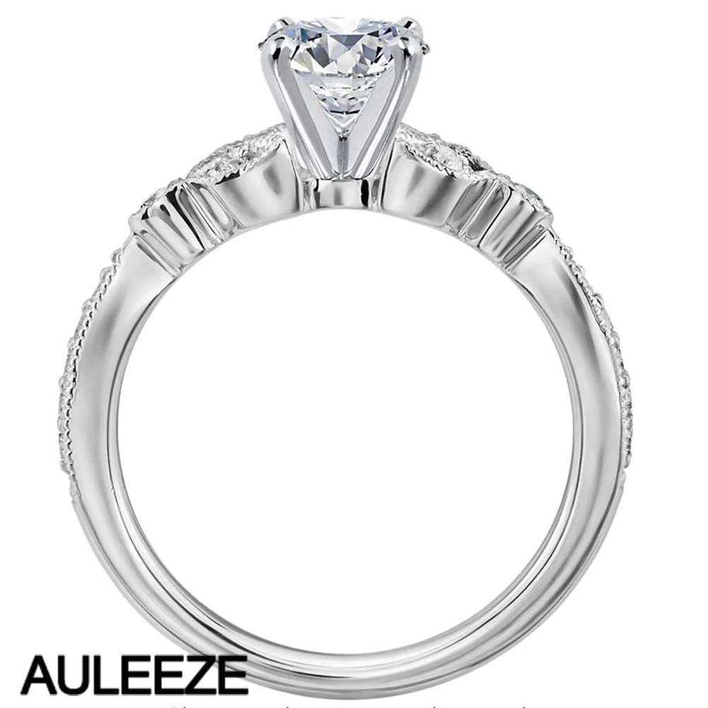 Кольцо обручальное с фианитом 0.5CT белое золото 14 к|ring for|rings for womenrings women gold |