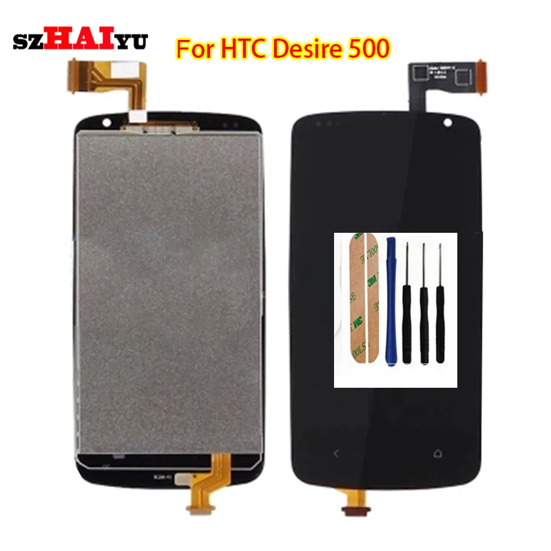 szHAIyu 5Pcs/Lot Tested Well Working LCD Display For HTC Desire 500 +Touch Screen and Tools | Мобильные телефоны и
