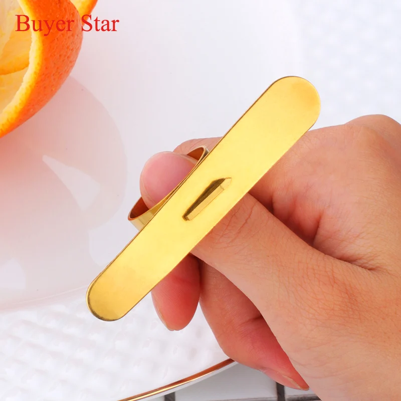 1 шт. из нержавеющей стали Оранжевый Овощечистка пальчикового типа лимон