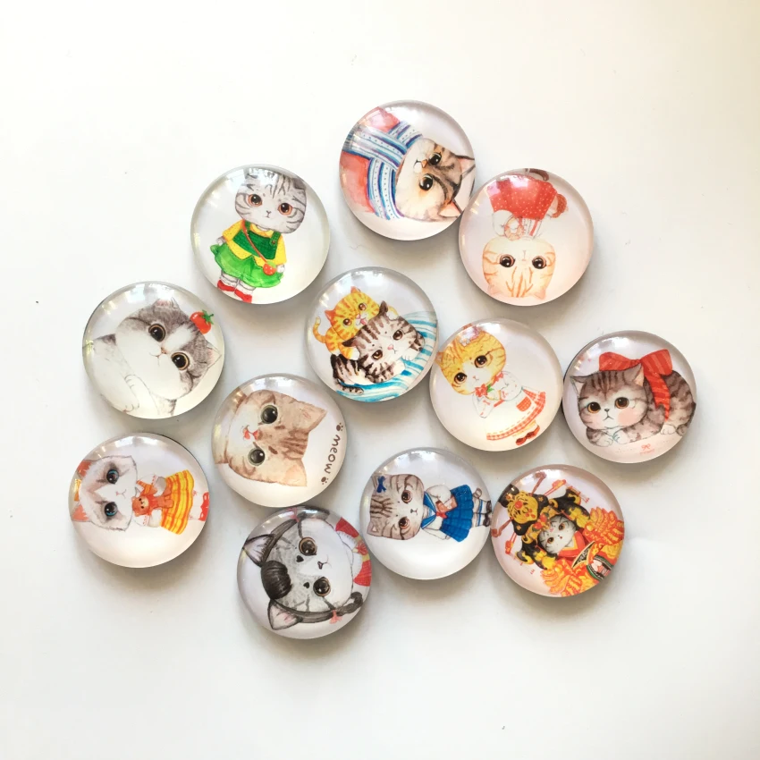 12 шт./лот) милый кот магнит холодильник Kawaii мультфильм животных стикер сообщений украшение дома домашние животные подарок для влюбленных