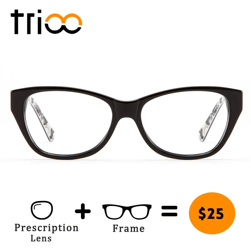 

Высококачественные ацетатные очки TRIOO, очки для близорукости по рецепту, прогрессивные очки для чтения, квадратные женские очки