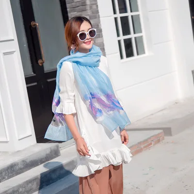 Перо вышитые кружево шарф для женщин обувь девочек дамы Шелковый вискоза головы