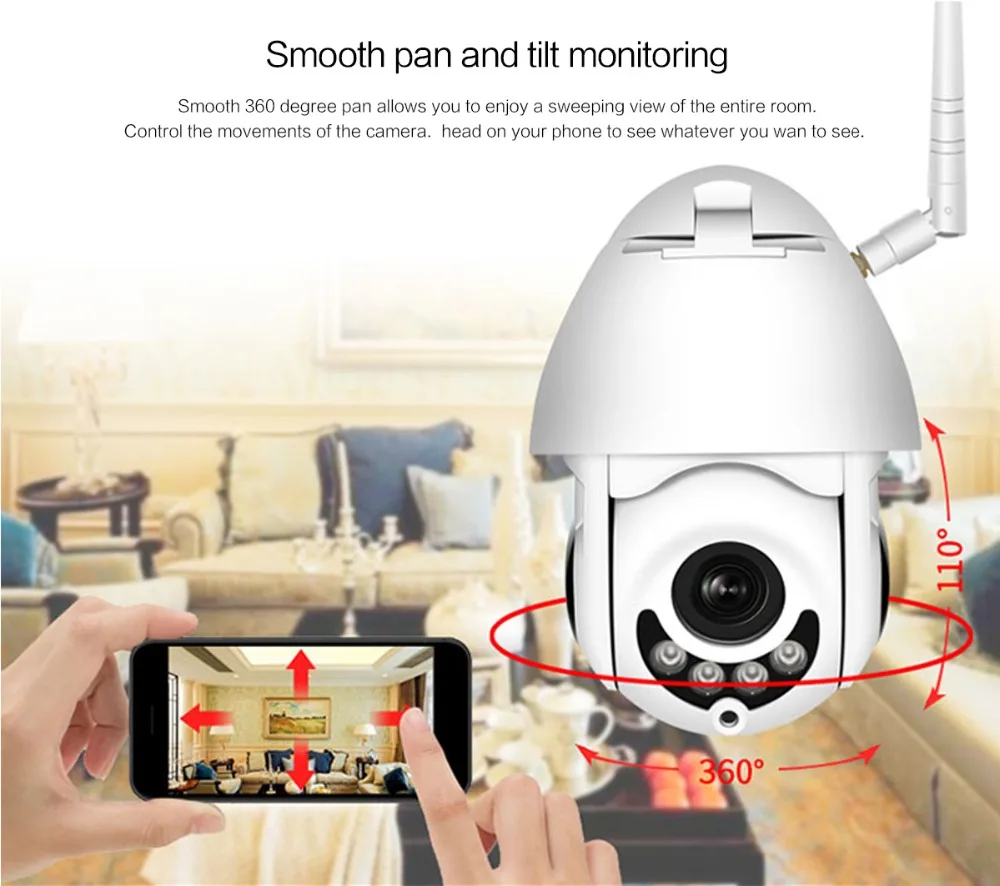 Full HD 1080P WiFi IP камера беспроводная Проводная PTZ зум наружная скоростная купольная CCTV камера безопасности приложение ICSee поддержка двухстороннее аудио
