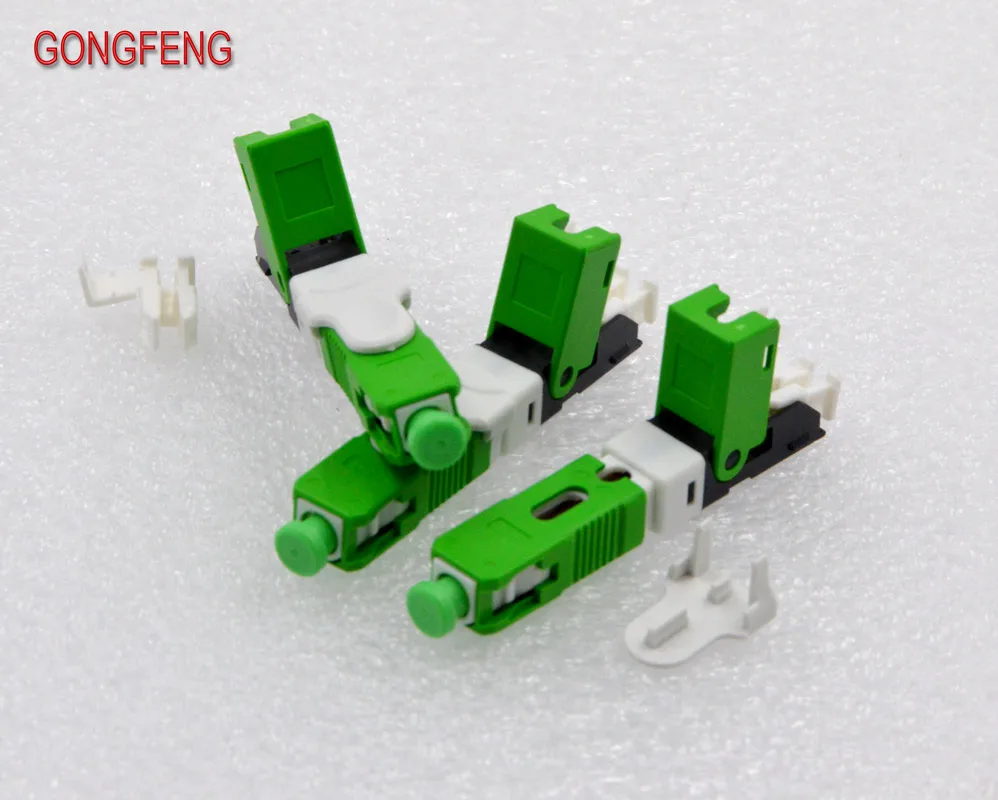 GONGFENG 100 шт оптоволоконный быстрый соединитель FTTH SC одномодовый быстрый соединитель специальная