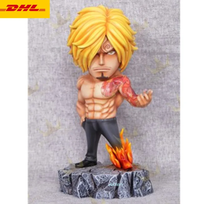 

7 "Цельная статуя соломенная шляпа Пираты бюст Vinsmoke Sanji полноразмерная портретная тату GK экшн-фигурка игрушка коробка 18 см B1552