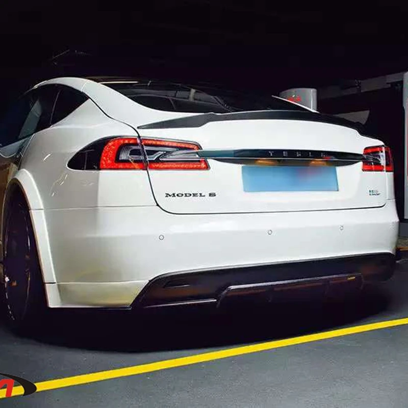 Для Tesla модель S- Задний спойлер крыла, спойлеры крыльев багажника углеродное волокно 3 м паста