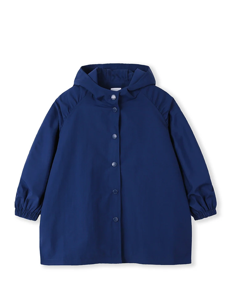 Balabala/Детская длинная куртка с капюшоном и принтом для девочек Водонепроницаемая