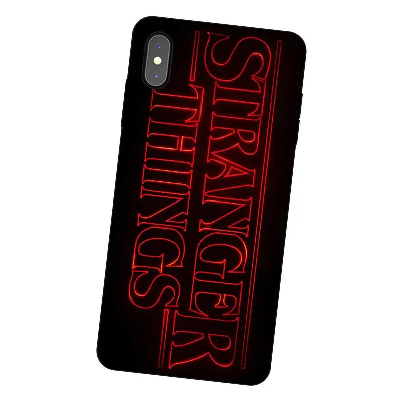 N421 Stranger Things Fear Black Silicone Case Cover For Apple iPhone 11 Pro XR XS Max X 8 7 6 6S Plus 5 5S SE |