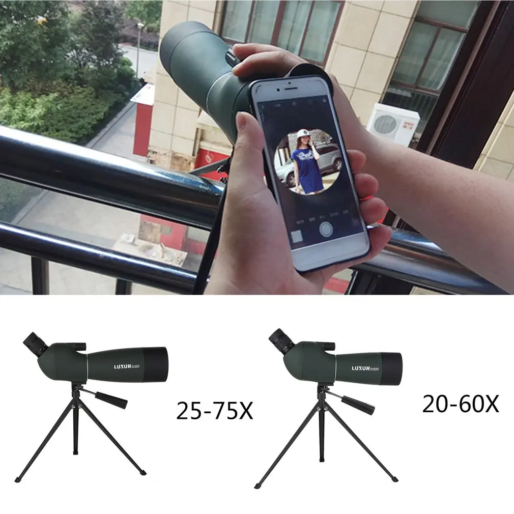 20-60x60/25-75x70 Зрительная труба зум монокулярный телескоп большая апертура HD