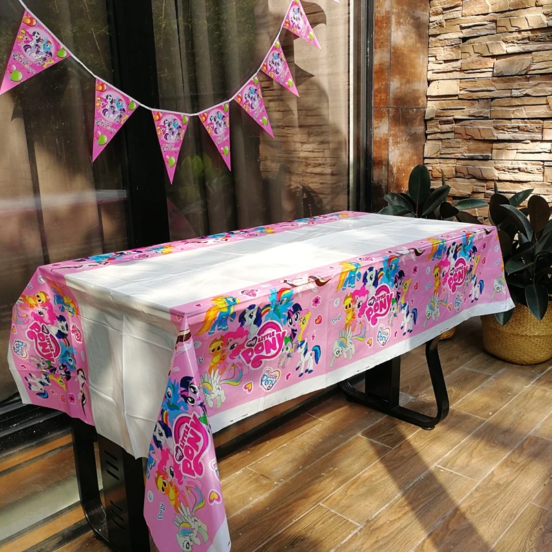 61 шт. My Little Pony Посуда девочки дети День рождения украшения для вечеринок скатерть